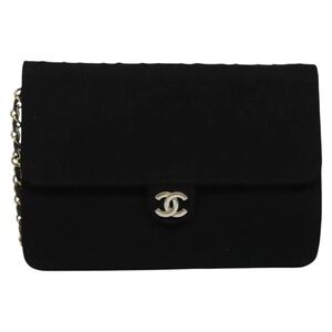 Chanel CC Logo Coco Mark Matelasse Vintage Jersey Flap Shoulder Bag Purse